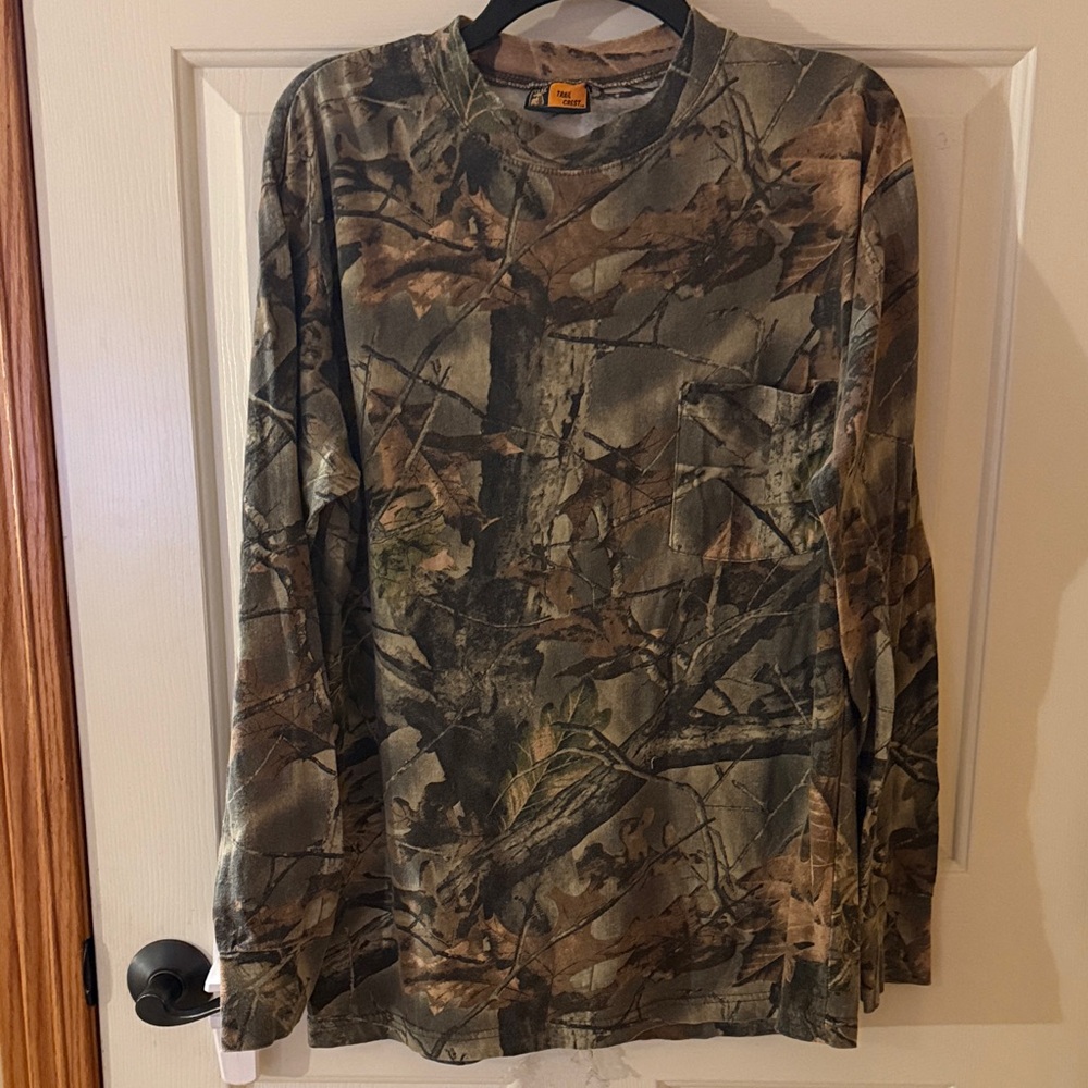 Woodland Camo Long Sleeve Shirt by Trail Crest Size Large